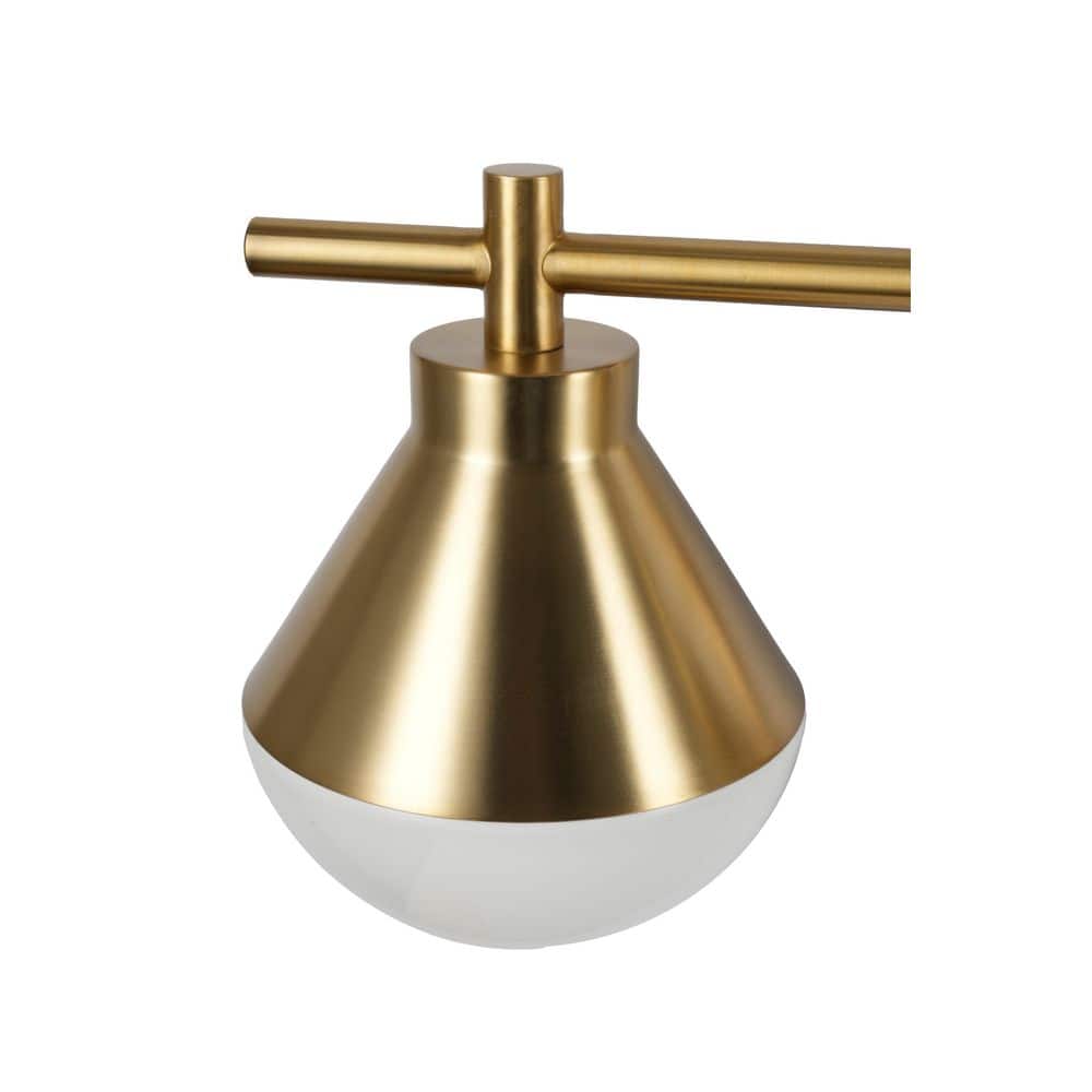  Schoolhouse 5 In. 3-Light Brushed Gold Vanity Light
