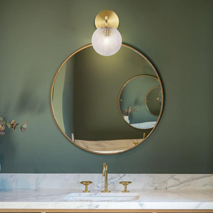  Prismatic 6 In. 1-Light Brushed Gold Wall Sconces With Globe Shade