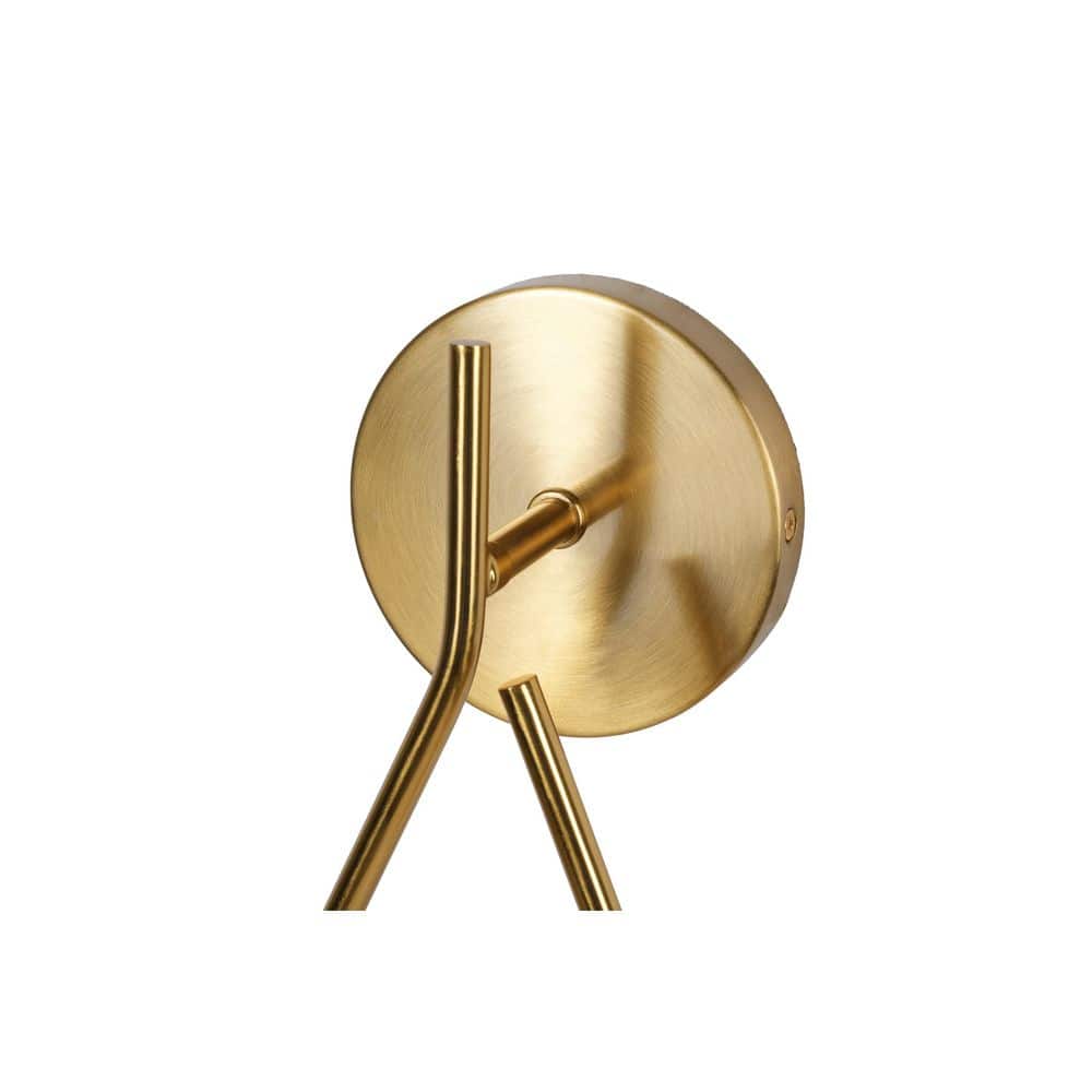  Teardrop 5 In. 1-Light Brushed Gold Wall Sconces With Globe Shade