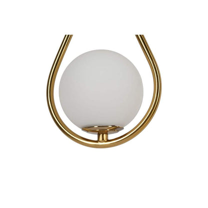  Teardrop 5 In. 1-Light Brushed Gold Wall Sconces With Globe Shade