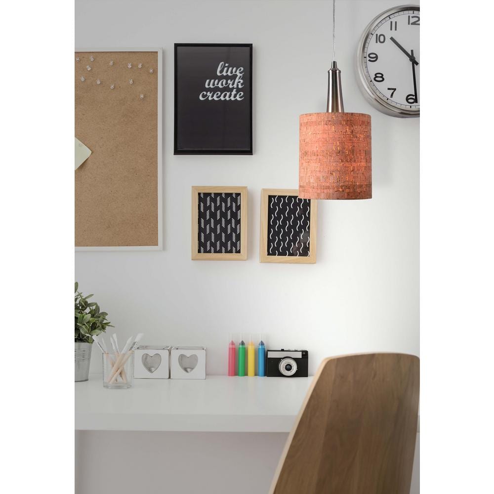  Cork 1-Light Steel Pendant