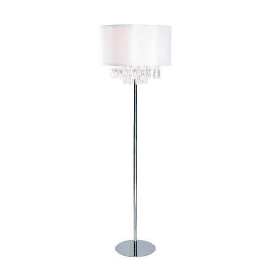 Ophelia 59 In. Chrome Floor Lamp With Crystal Accents