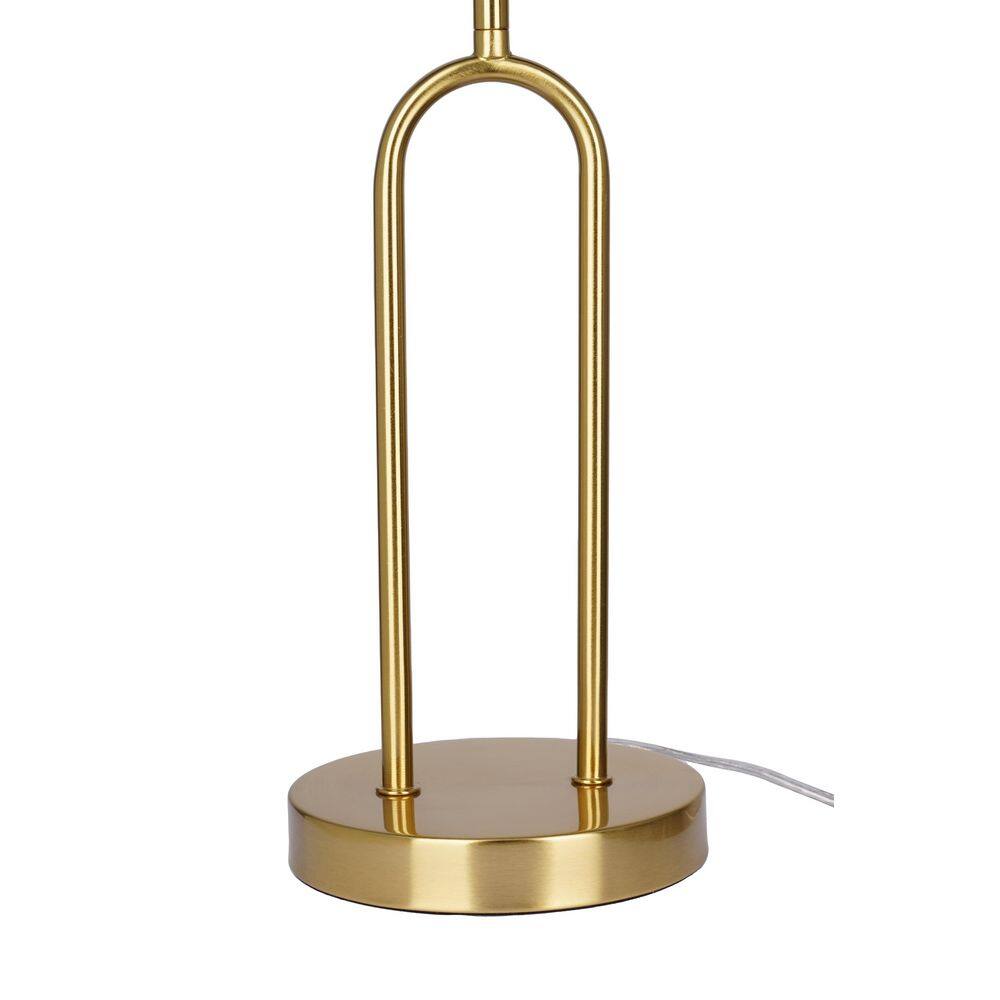  Isla 20 In. Gold Bedside Table Lamp With White Linen Shade