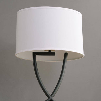  Valerie 25 In. Graphite Table Lamp With White Shade
