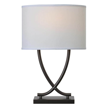 Valerie 25 In. Graphite Table Lamp With White Shade