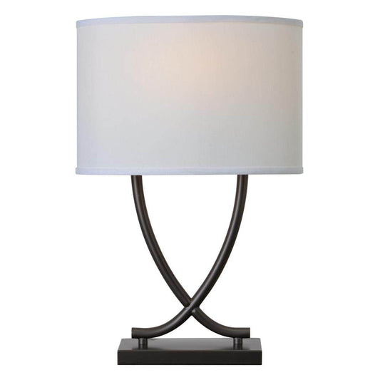  Valerie 25 In. Graphite Table Lamp With White Shade
