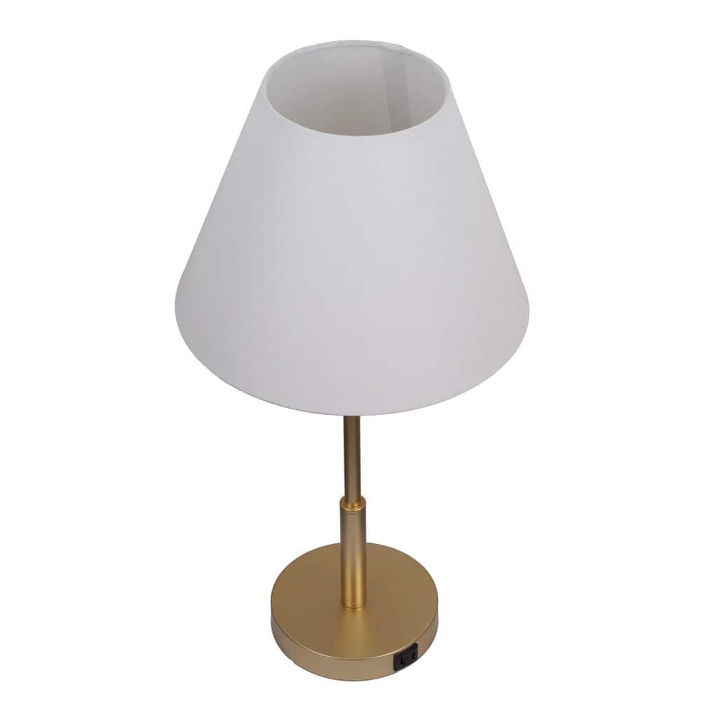  Beckett 24 In. Dark Bronze Table Lamp Set With White Fabric Shade And (Set Of 2)