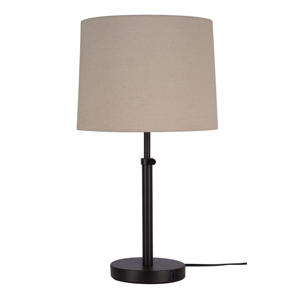  Marlow 24 In. Antique Brass Lamp Set With White Fabric Shade And (Set Of 2)