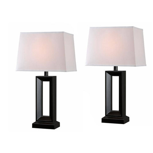  Katherine 27.5 In. White Bedside Lamp Set Of 2