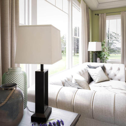  Katherine 27.5 In. White Bedside Lamp Set Of 2