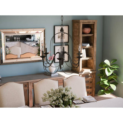  Pannier 6-Light Oil Rubbed Bronze Candle Circle Chandelier