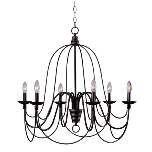  Pannier 6-Light Oil Rubbed Bronze Candle Circle Chandelier