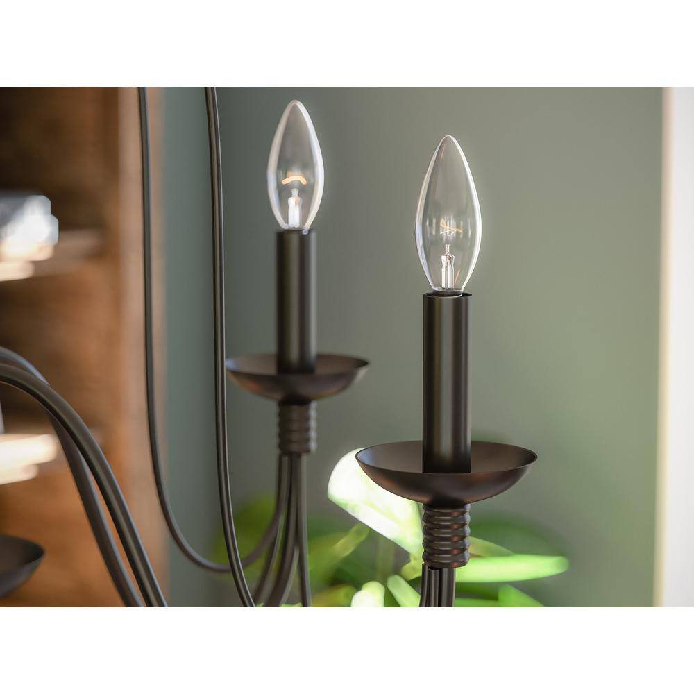  Pannier 6-Light Oil Rubbed Bronze Candle Circle Chandelier