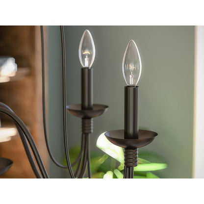  Pannier 6-Light Oil Rubbed Bronze Candle Circle Chandelier