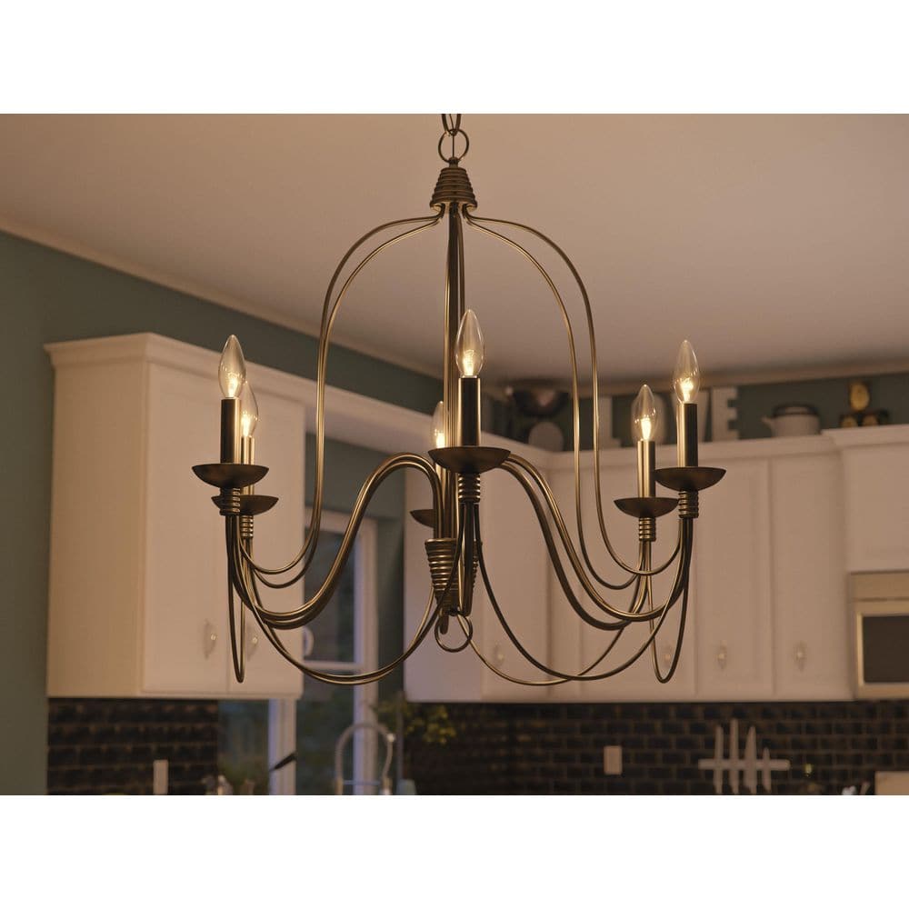  Pannier 6-Light Oil Rubbed Bronze Candle Circle Chandelier