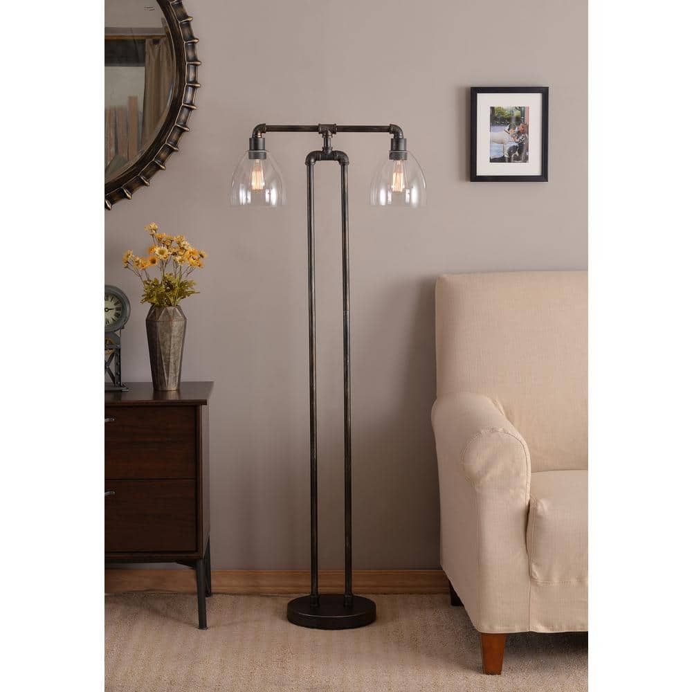  Steam Fitter 55 In. Vintage Metal Floor Lamp
