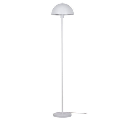  Vega 56 In. White 1-Light Standard Floor Lamp With Metal Dome Shade