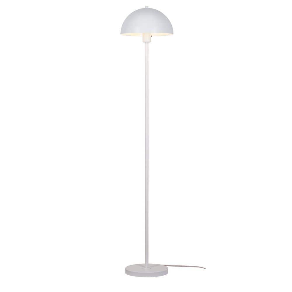  Vega 56 In. White 1-Light Standard Floor Lamp With Metal Dome Shade