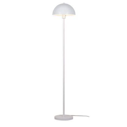  Vega 56 In. White 1-Light Standard Floor Lamp With Metal Dome Shade