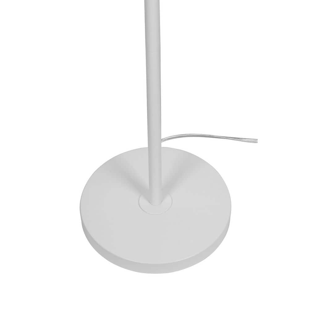  Vega 56 In. White 1-Light Standard Floor Lamp With Metal Dome Shade